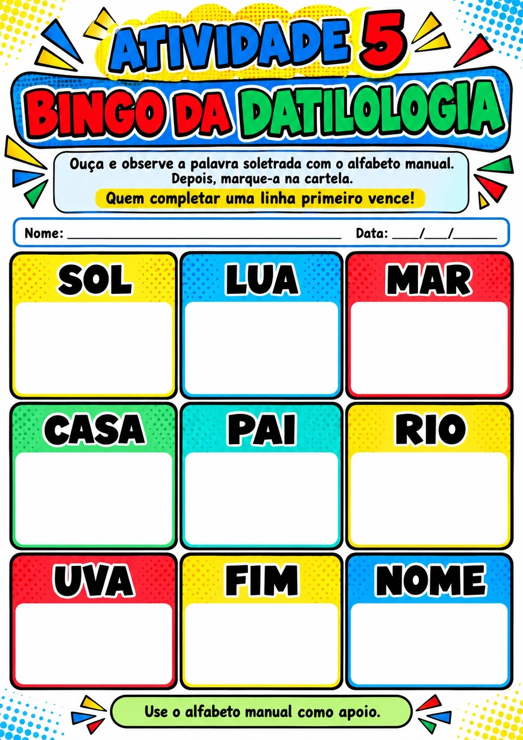 Bingo da Datilologia