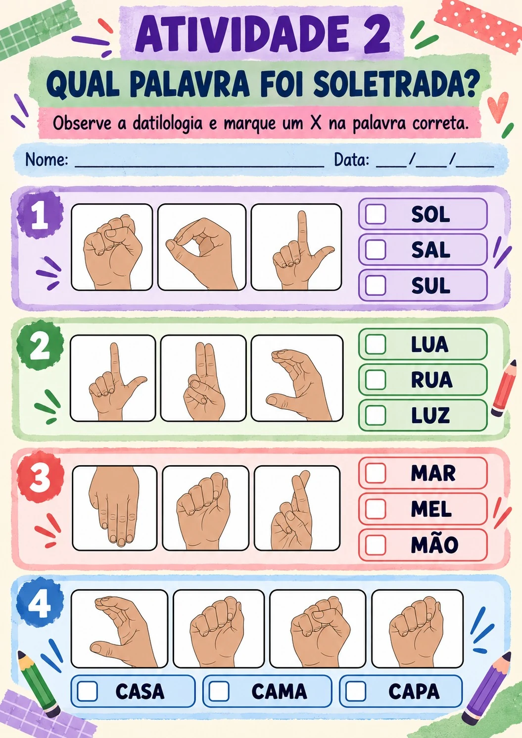 Qual palavra foi soletrada?
